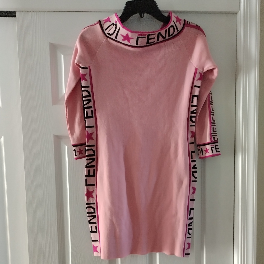 Pink sweater dress